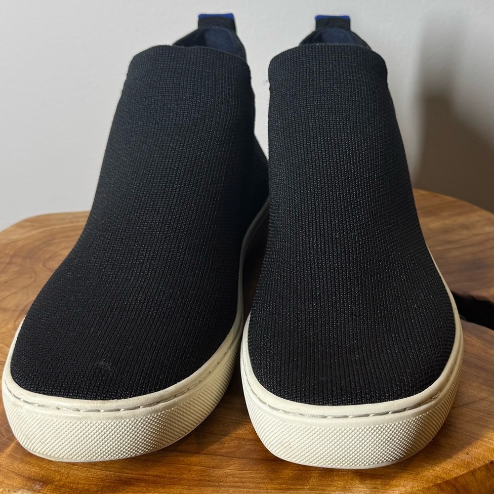 Rothy's Black Chelsea High Top Sneaker Boots Pull On Comfort Women Sz. W7.5 - Picture 2 of 13